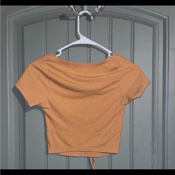 PacSun Tan Ruched Blouse - Picture 3 of 3